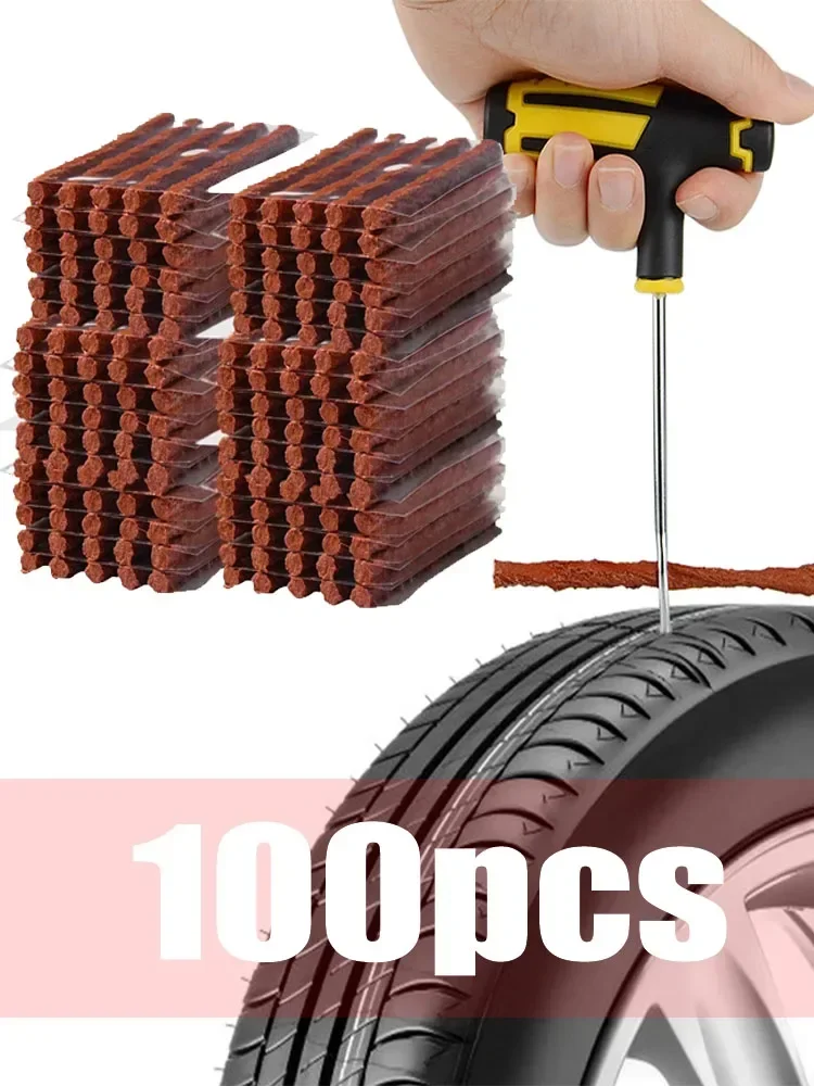 AliExpress NONE 5/100pcs Tubeless Tire Repair Strips Car Motorcycle Bike Tyre Puncture Repairing Plug Seal Tools Rubber Strip Tires Repair Tool