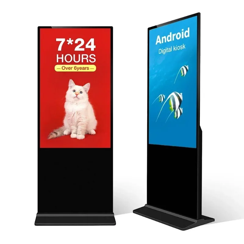 Digit 43 Inch Floor Standing Vertical Touch Touch Screen HD LCD Led Digital Signage Kiosk 4k Indoor Advertising Player Display