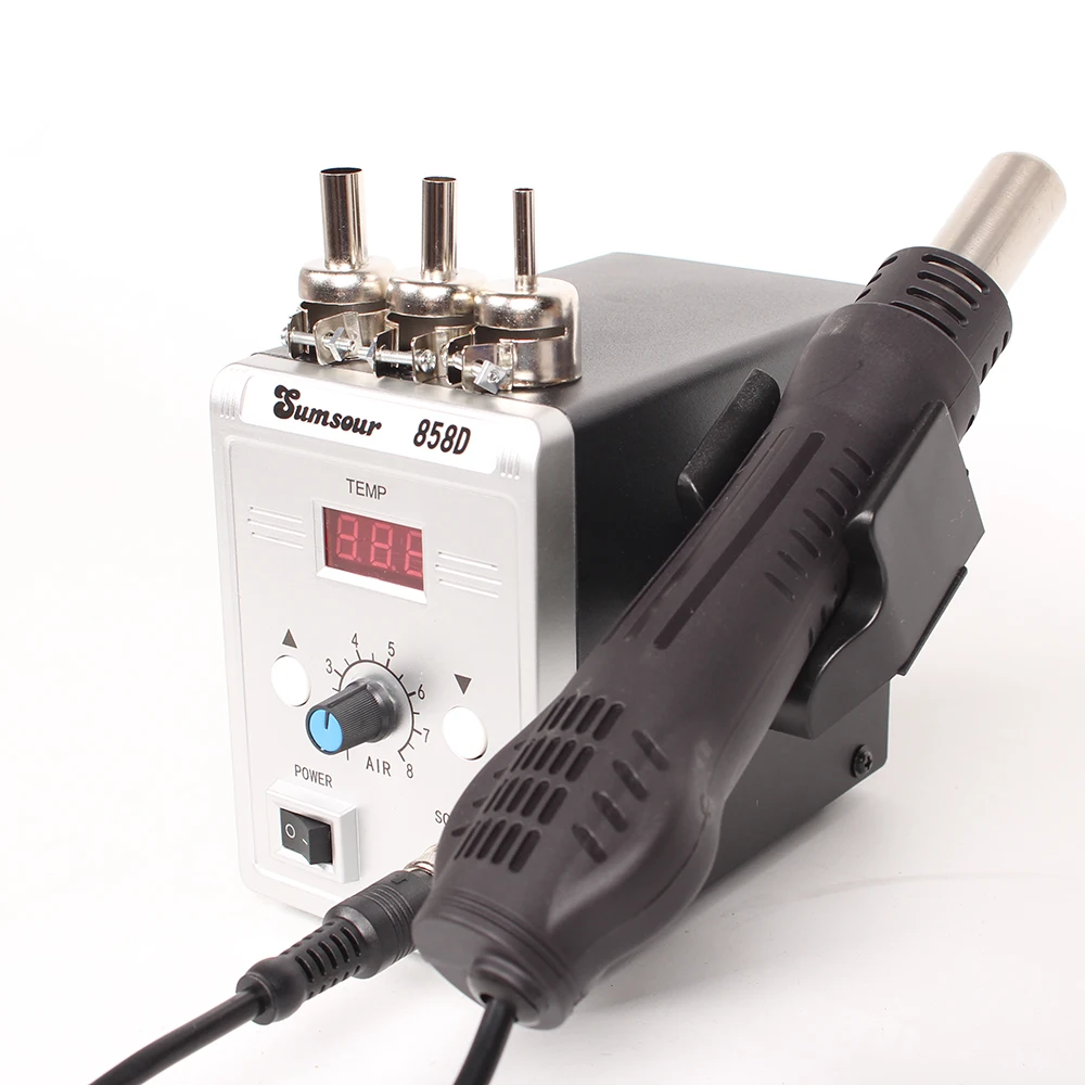 

Hot Air 858D Soldering Desoldering Station 700W 110V / 220V BGA Rework SMD SMT Welding Solder Repair Heat LED Digital