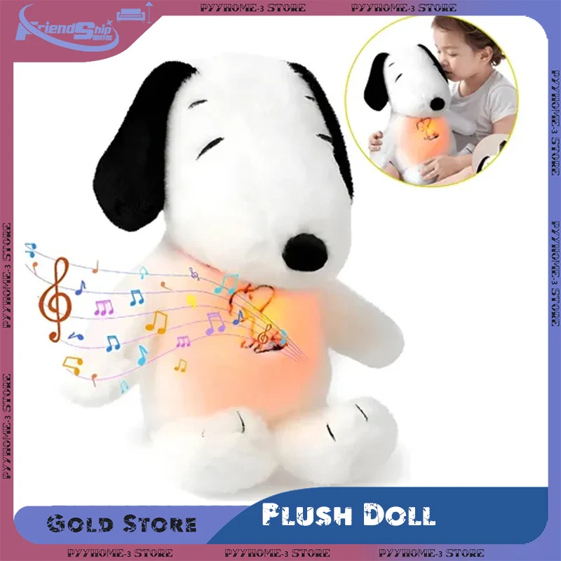 

Breathing Doll Plush Toy Soft Plush Filled Doll Pillow Soothing Music Light Sleep Companion Relieves Stress Anxiety Holiday Gift