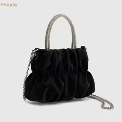 New Women Pleated Cloud Chain Crossbody Bag Women Shoulder Bag Summer