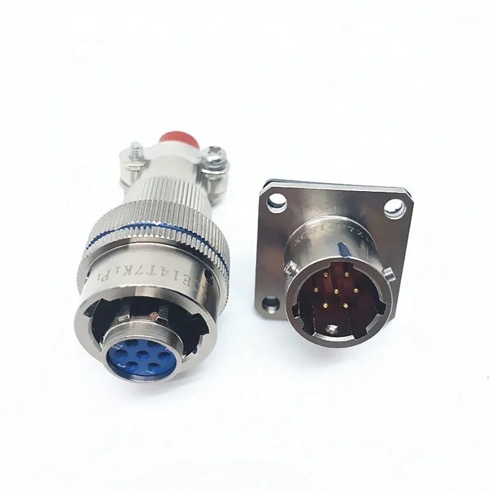 7-Core Roestvrijstalen Luchtvaart Plug Xce14t7k1p1 Socket Xce14f7z1d1 Stekker Rvs Buis Connector