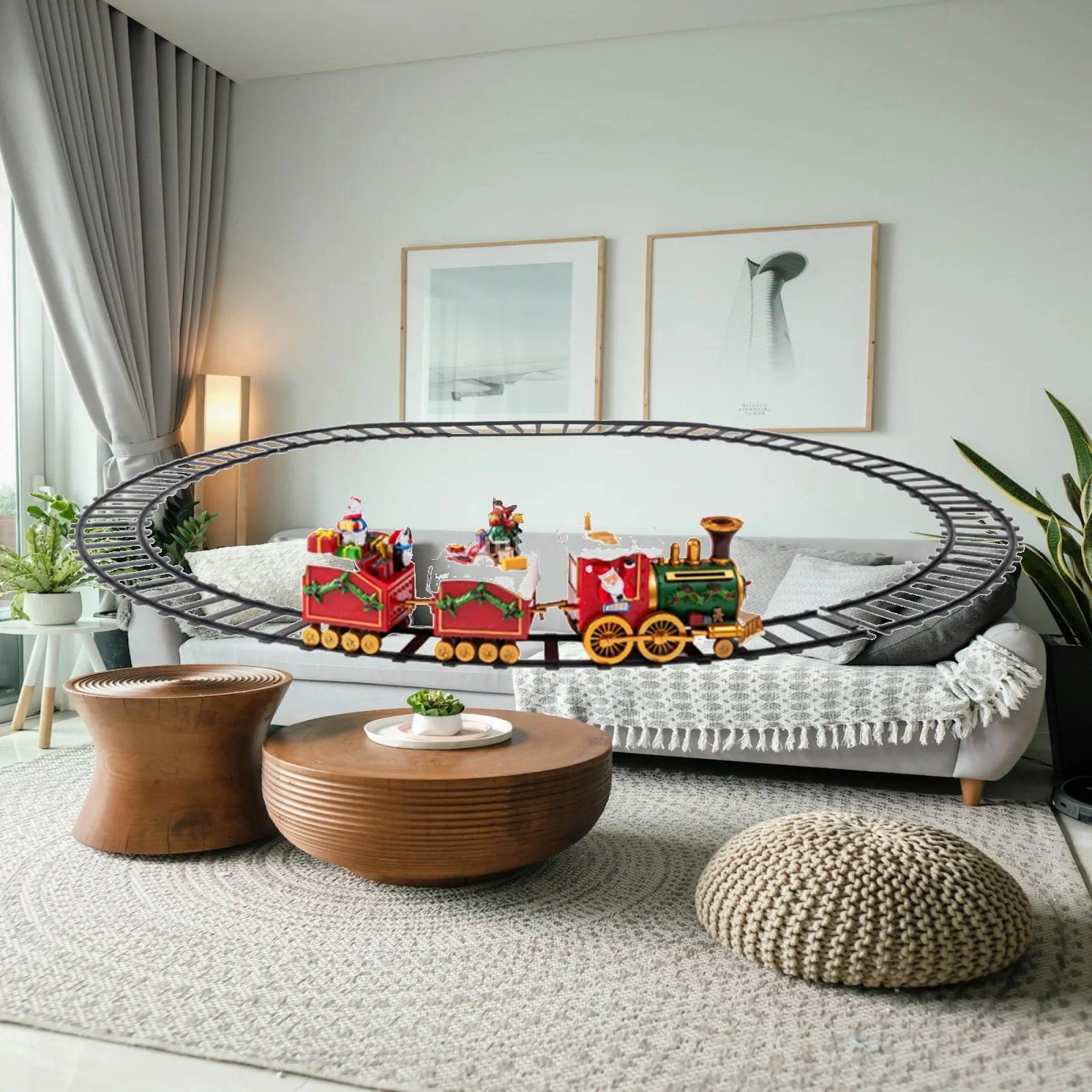 Train Set for Christmas Tree Creative Sturdy Classical Xmas Decoration Train Toy