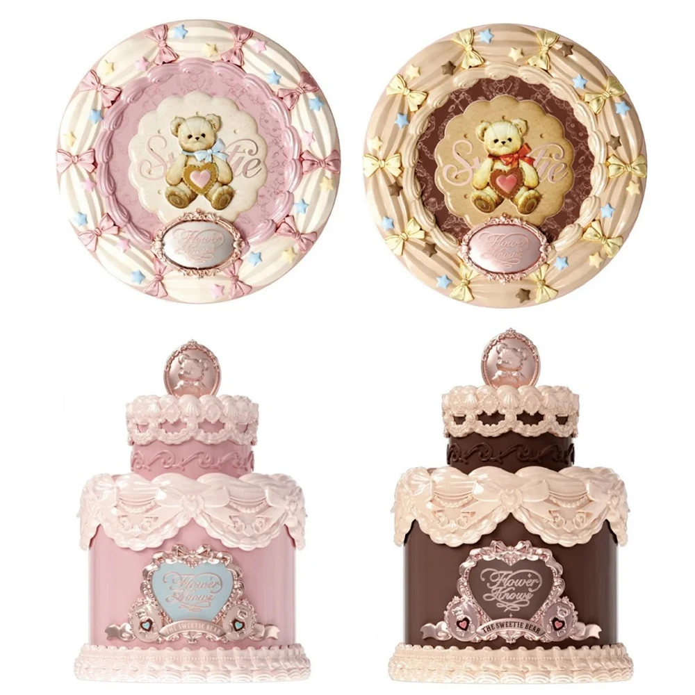 New Arrive Flower Knows The Sweetie Bear Collection Mini Setting Powder Cookie Perfume and Dual Ended Brow Gel and Pencil