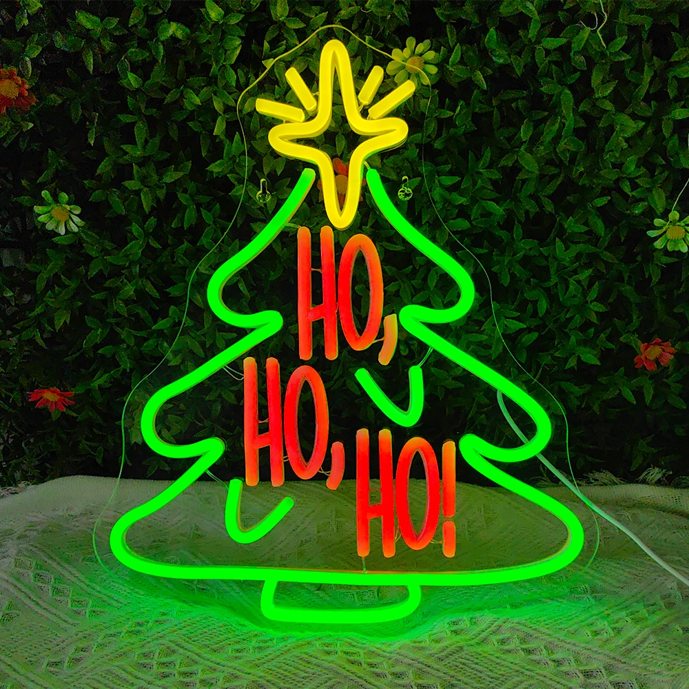 

Christmas Tree Neon Sign Christmas Celebration Decoration Led Light With Dimmer Christmas Gift USB Lamp For Bar Club Wall Decor