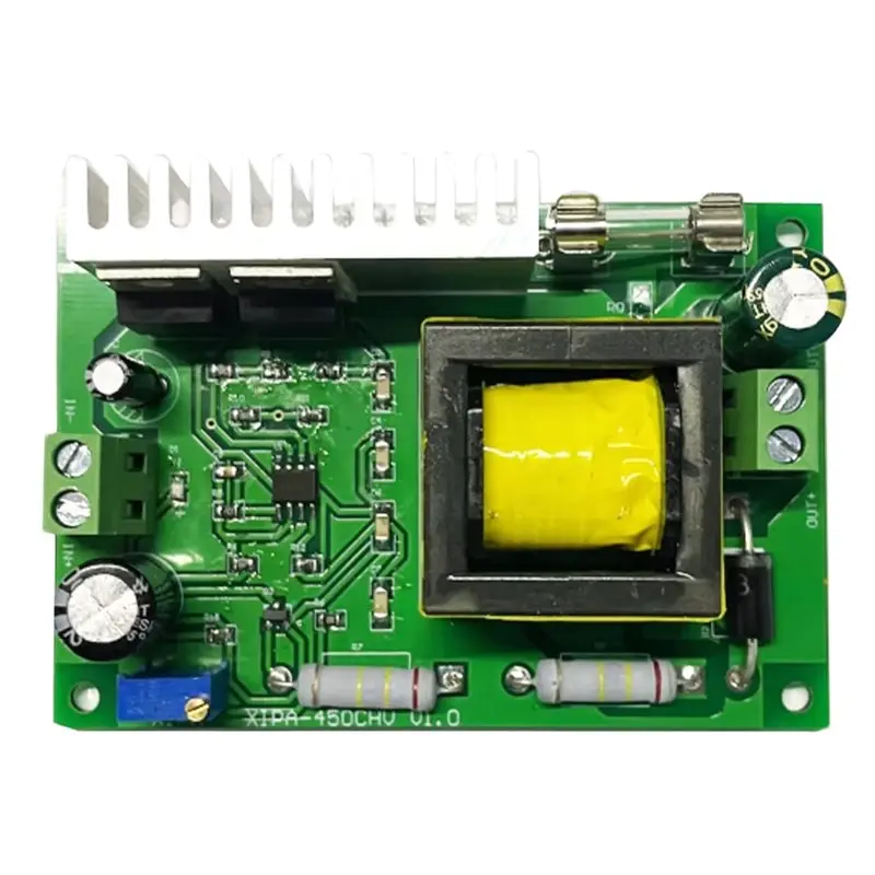 AT43-40W DC-DC 12V-24V To 200V-450V Adjustable Boost Converter Capacitor Charging Power PSU Voltage Regulator Module For DIY