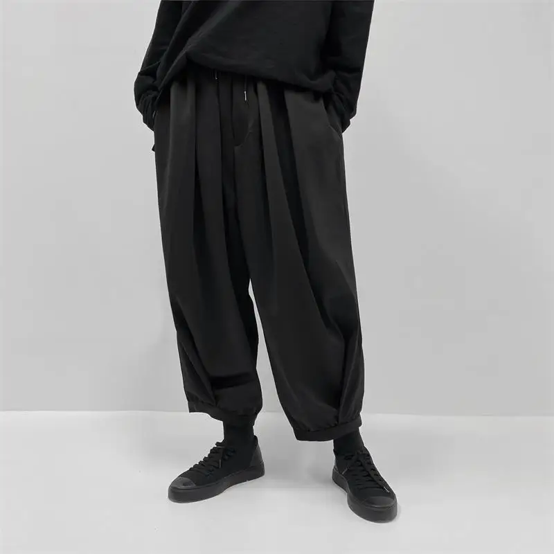 

Men's Casual Pants Spring And Autumn New Stylist Fashion Casual Dark Loose Large Size Nine Minute Pants