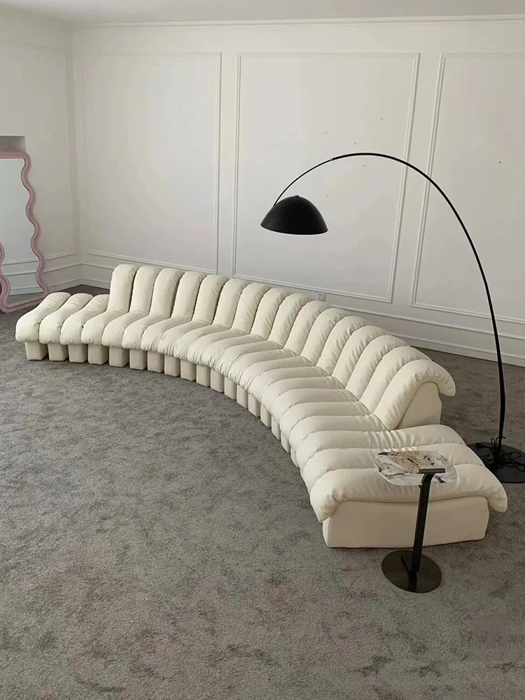 Modern design sectional modular living room sofas sets leather couch home furniture DeSede DS600 Snake Sofa De sede