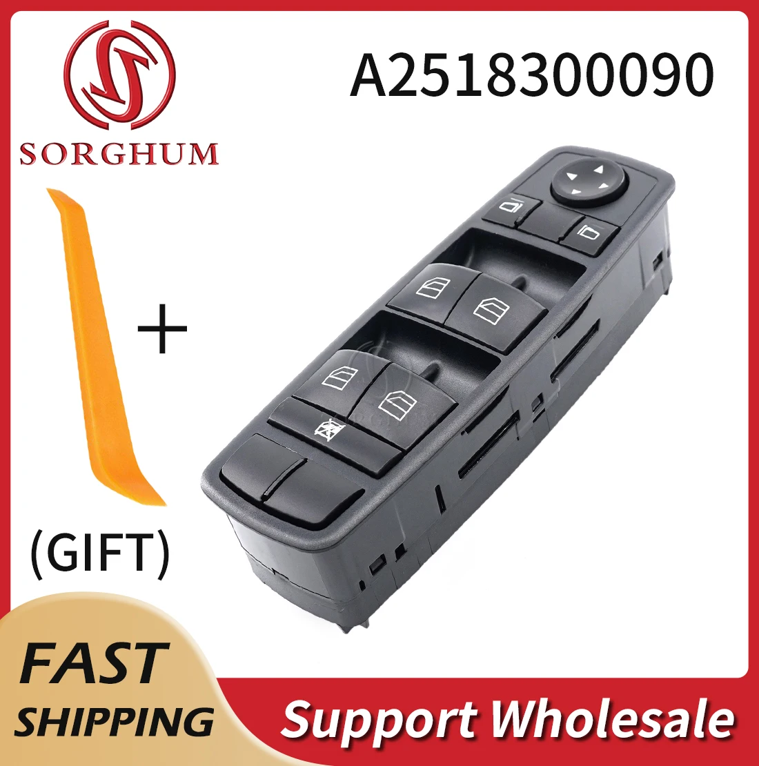 

Sorghum A2518300090 Car Power Window Lifter Switch Panel For Mercedes Benz W164 ML GL R Class ML350 R350 280 300 320 350 450 500