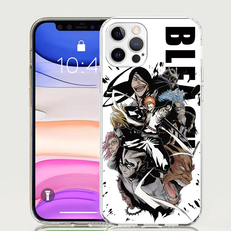 Anime Bleach Ichigo Kenpachi Phone Case For Apple Iphone 11 12 13 Mini 14 15 16 Pro Max 7 Plus X XS XR SE Art Customized Coque C