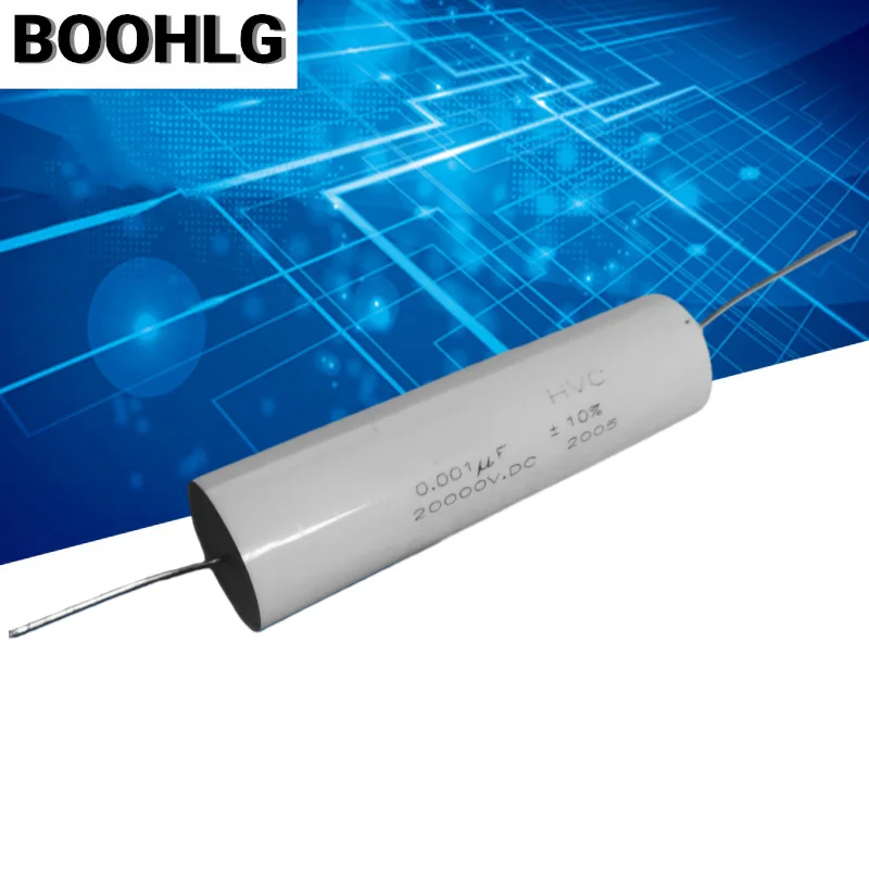 2PCS High Voltage Non-Inductive Non-Polarized Film Capacitor 0.001UF/1NF 20000V/20KV 16x60mm