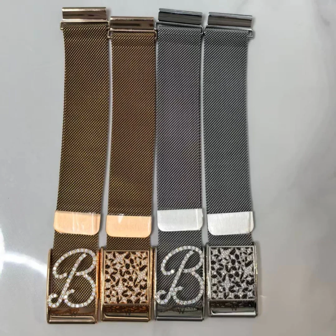 Milanese Magnetic for Whoop 5.0 MG Sparkling Diamond Decor Wristband Jewelry Style Personalized Unisex Replacement Band