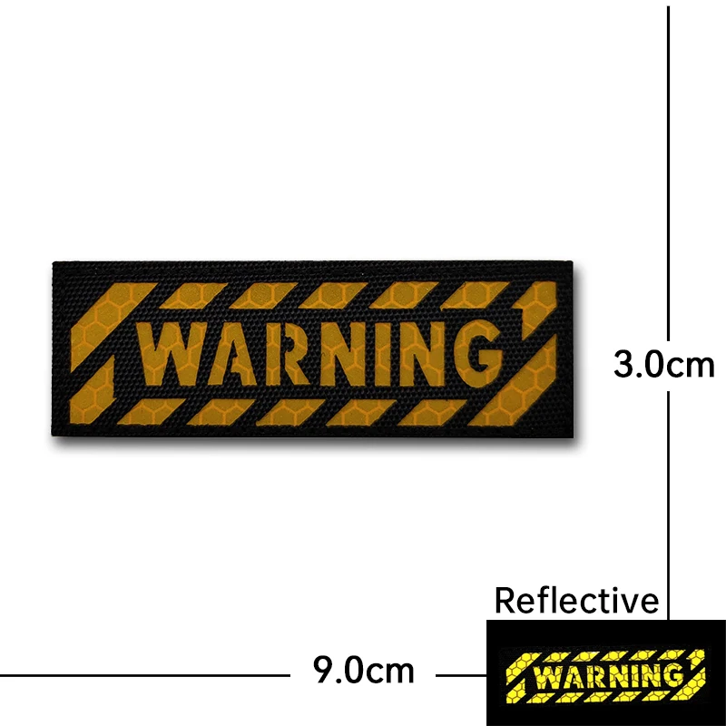 Danger warning winning night running reflective straps Patch Hook Loop Material Reflective luminous Tactical Patch Sticker