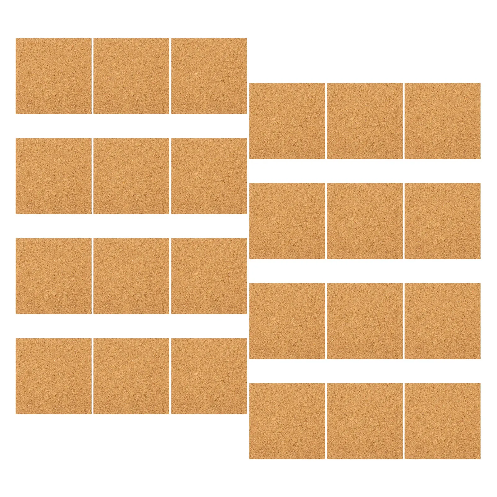 

30pcs Self-Adhesive Cork Sheets 4X4 Inch Square Cork Mats Sticky Backing Soundproof Writable Cuttable Diy Home Decor Craft