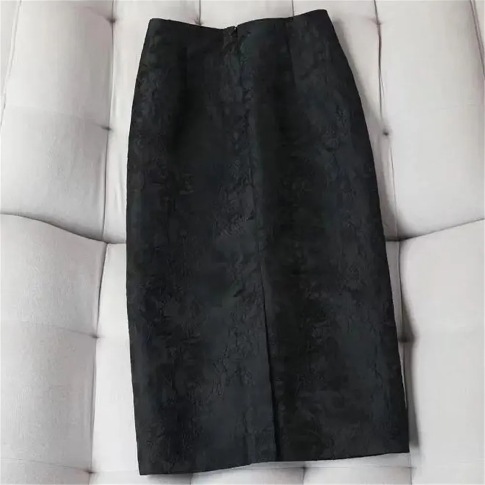 

Black Skirt New Product Commuting High Waist Midi Skirt Slit Straight Tube Long Skirts Women 2024 Korean Style Faldas Mujer Moda