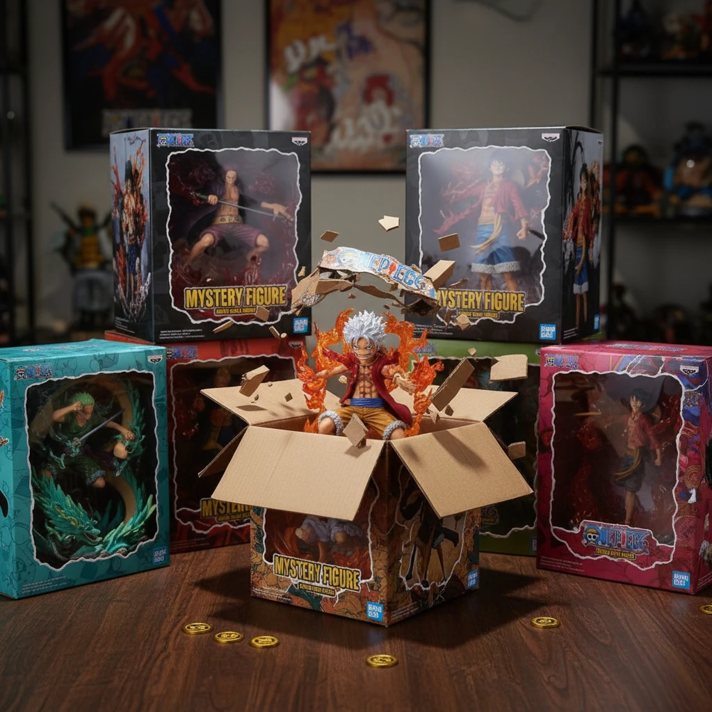 2026 ONE PIECE Blind Box Mystery Box Anime Figure 4 Imperatori Rufy Shanks Insegnare Buggy Zoro Bambole da collezione Set per la raccolta