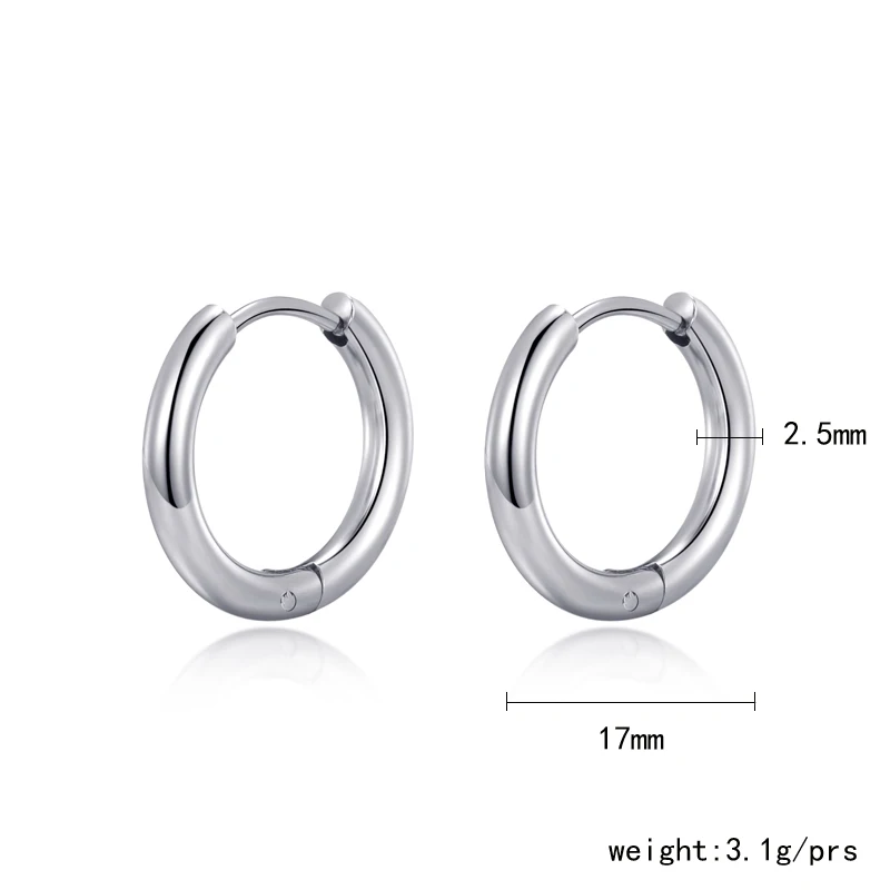 Metal Waterproof Stainless Steel Jewelry Smooth C-Shaped Four Season Style Both Men Women Can Wear Rock Sports Charming Earrings