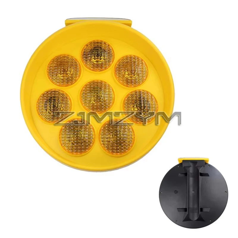 LED Flashing Warning Light, Solar Strobe Lights, Red And Yellow Signal Lights For Road Construction, Safety Traffic Lamp