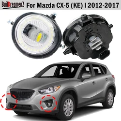 2 Pieces Car Left + Right LED Fog Light Angel Eye DRL Daylight 30W H11 For Mazda CX-5 CX5 (KE) I 2012 2013 2014 2015 2016 2017
