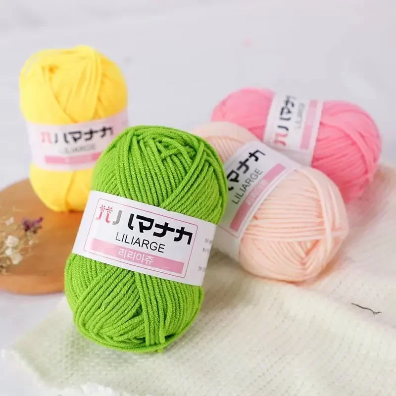 25g/pc Soft Milk Cotton Yarn Silk Knitting Wool Baby Yarn for Hand Soft Warm Knitting DIY Wool Yarns for Knitting and Crochet