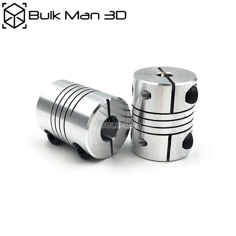 D20L25 Aluminum Flexible Shaft Coupling Bore Size 6mm 6.35mm 7mm 8mm 9.5mm 10mm for Stepper Motor Lead Screw 3D Printer