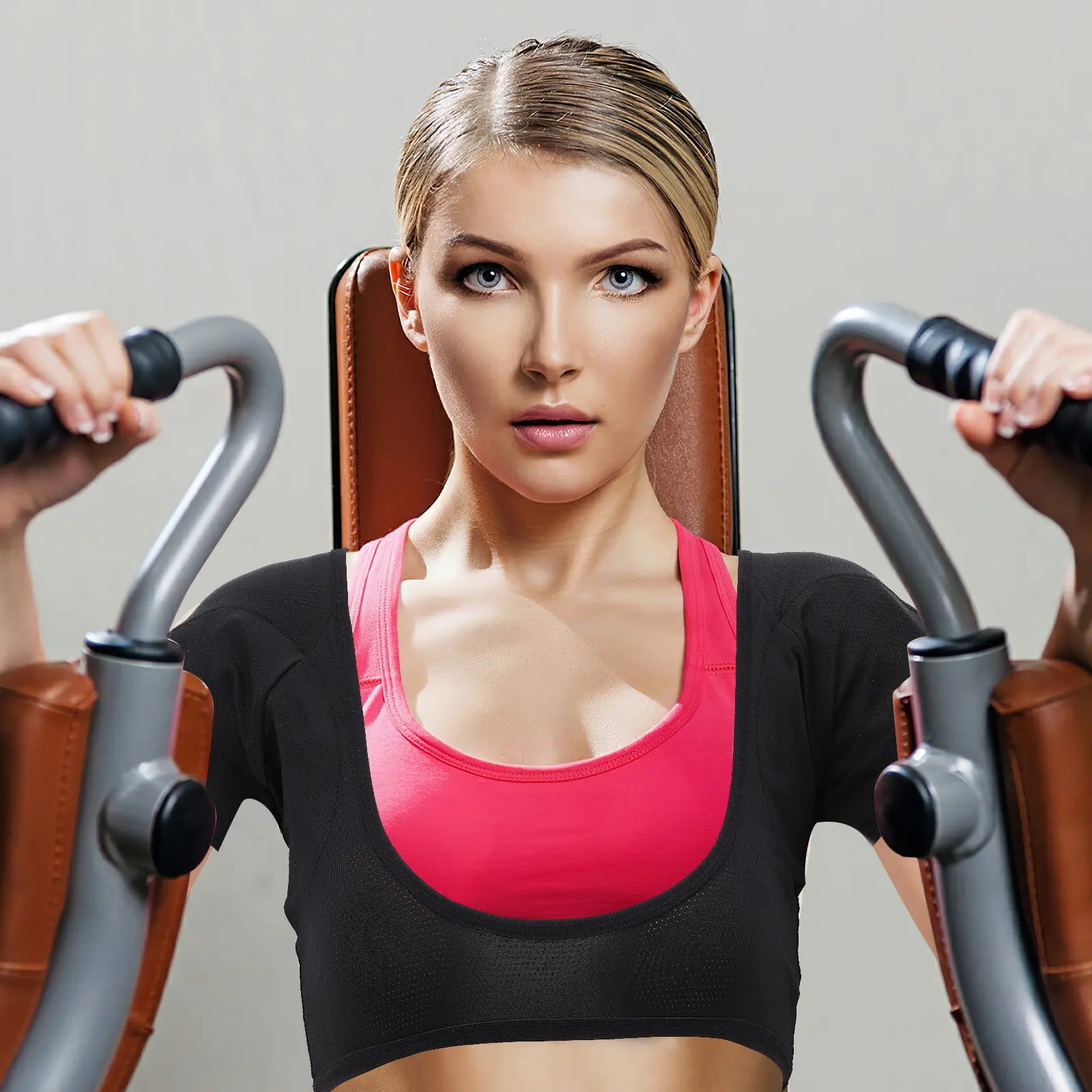 

Women Sweat Vest Anti-Sweat Underarm Pads Breathable Short Sleeve Underwear Reusable Sweatproof Vest For Summer Outdoor