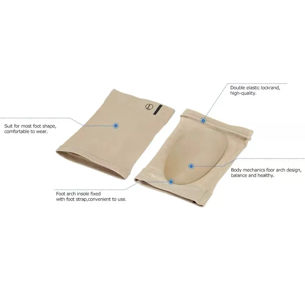 زوج واحد من أكمام القدم الداعمة للقوس، ودعم قوس للجنسين مع وسادات سيليكون، وتخفف ضغط المشي #6
