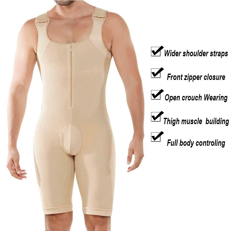 Seamless Compression Garments Fajas Slimming Waist Full Body Shaper Tummy Trimmer Bodysuit Shapewear Shirt Girdle for Men Shaper