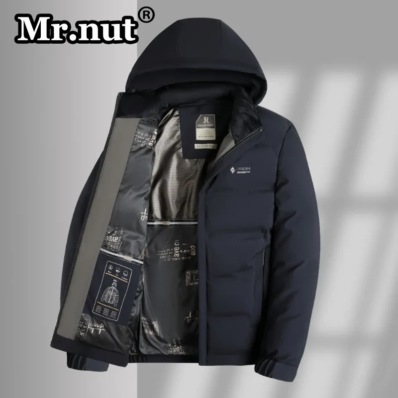 

Mr.nut Winter New Men's Clothing Thermal Windbreak Jackets Casual Fashion Thickened Cotton-padded Clothes Hooded Durable Jacket