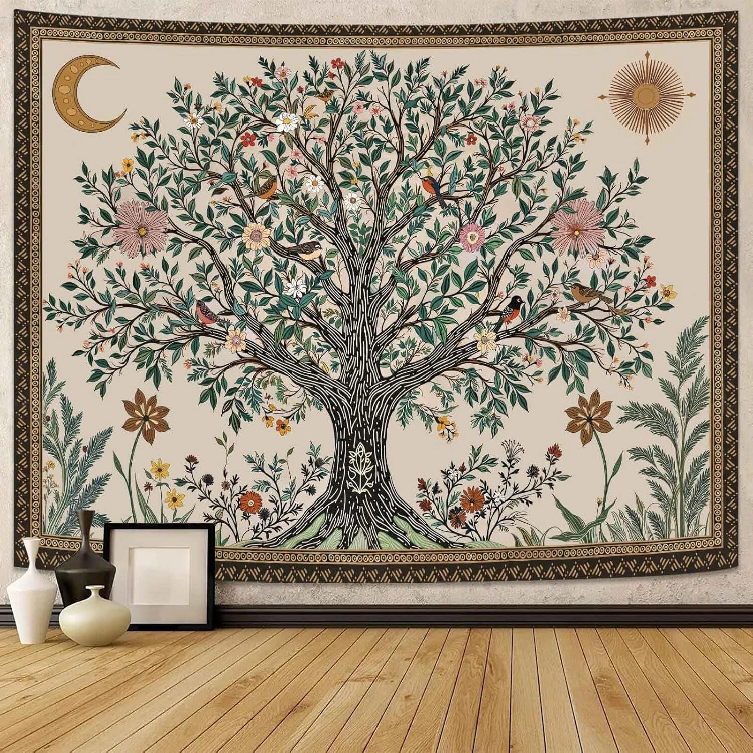 VIKAMA Tree of Life Tapestry Wall Hanging, 6 Assorted Designs, Wall Art Decor for Bedroom Living Room