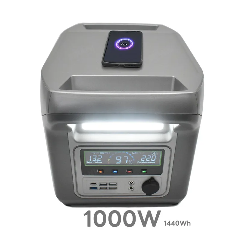 1000W Portable Power Station 220V AC Output, Large Capacity 1000Wh, for Live Streaming Cam