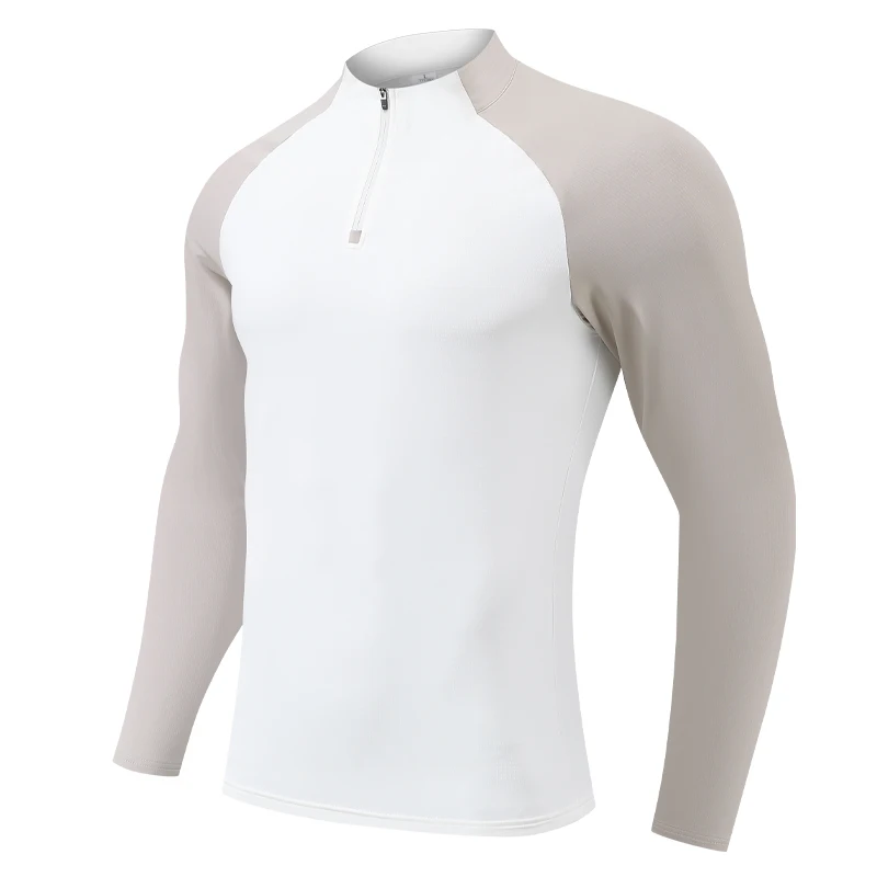 

Толстовки для бега и фитнеса, модные повседневные толстовки с воротником-стойкой и длинными рукавами для тренировок, быстросохнущие дышащие пуловеры