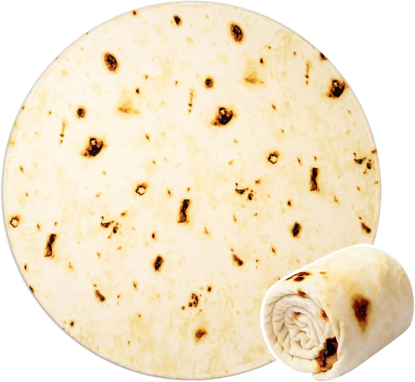 

Гигантское реалистичное одеяло-тортилья в форме тако, 71 дюйм в диаметре, из мягкого флиса для взрослых и детей, забавное одеяло-еда