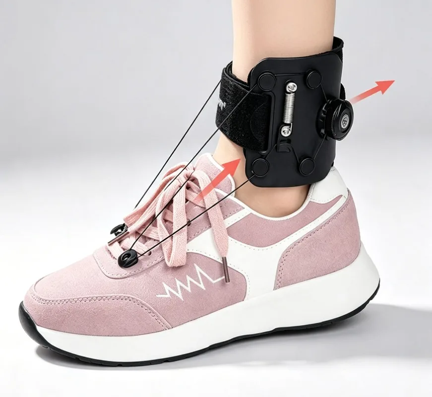 Foot Drop AFO Brace for Stroke Hemiplegia, Ankle Support Orthosis for Varus/Valgus Correction & Walking Aid