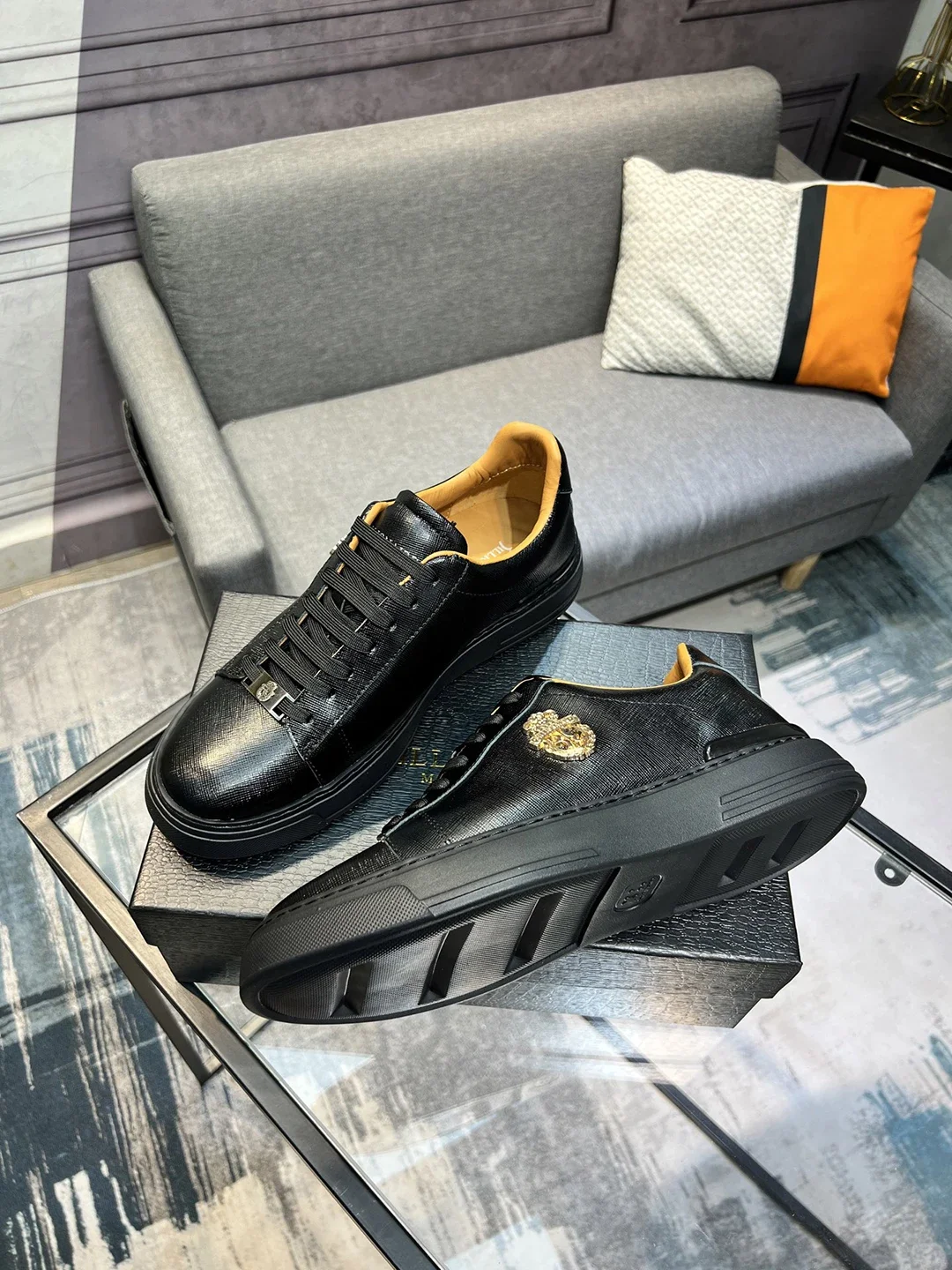 BLLIYOSS BILLIONAIRE 2025 SS New Shoes Men Calf leather stitching Sports comfort high-quality Outdoors European big size:38-45
