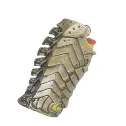 French BIC Full J6 Lighter Warrior Armor Case Zinc Alloy Big Metal Holder 125g