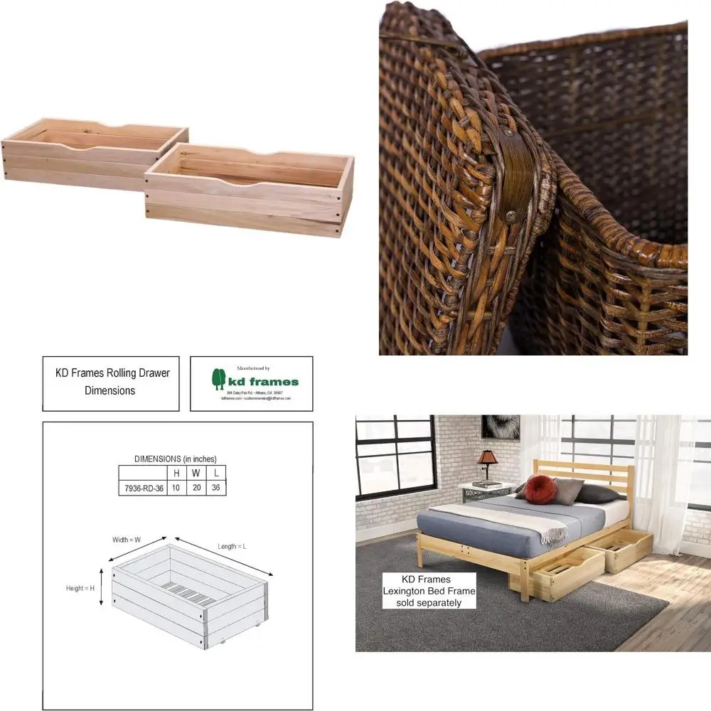 أدراج تخزين دوارة تحت السرير #1