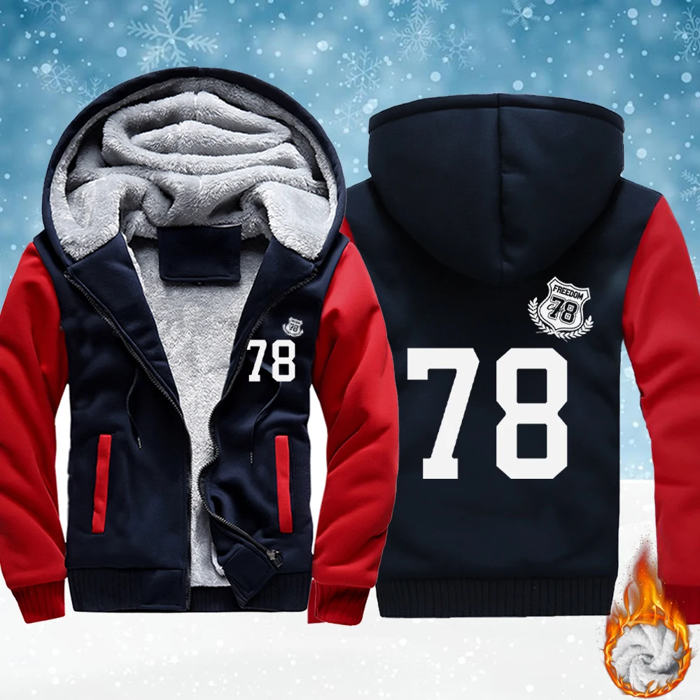 

Номер 78, зимние мужские флисовые базовые куртки с большим узором, модная толстовка на молнии, теплая утепленная жилетка, удобная мягкая уличная одежда