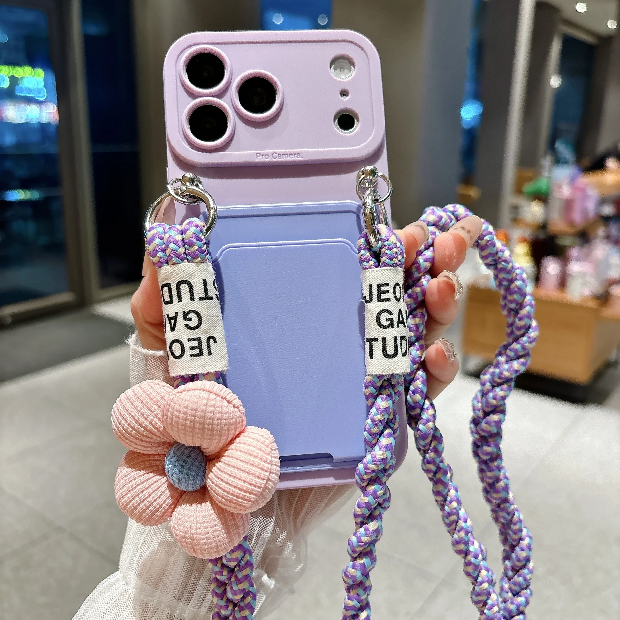Crossbody Lanyard Anti Fall Phone Case For iPhone 8 7 6 6s Plus X 11 12 13 14 Pro XS Max XR Colorful Portable Card Holder Cover view 6