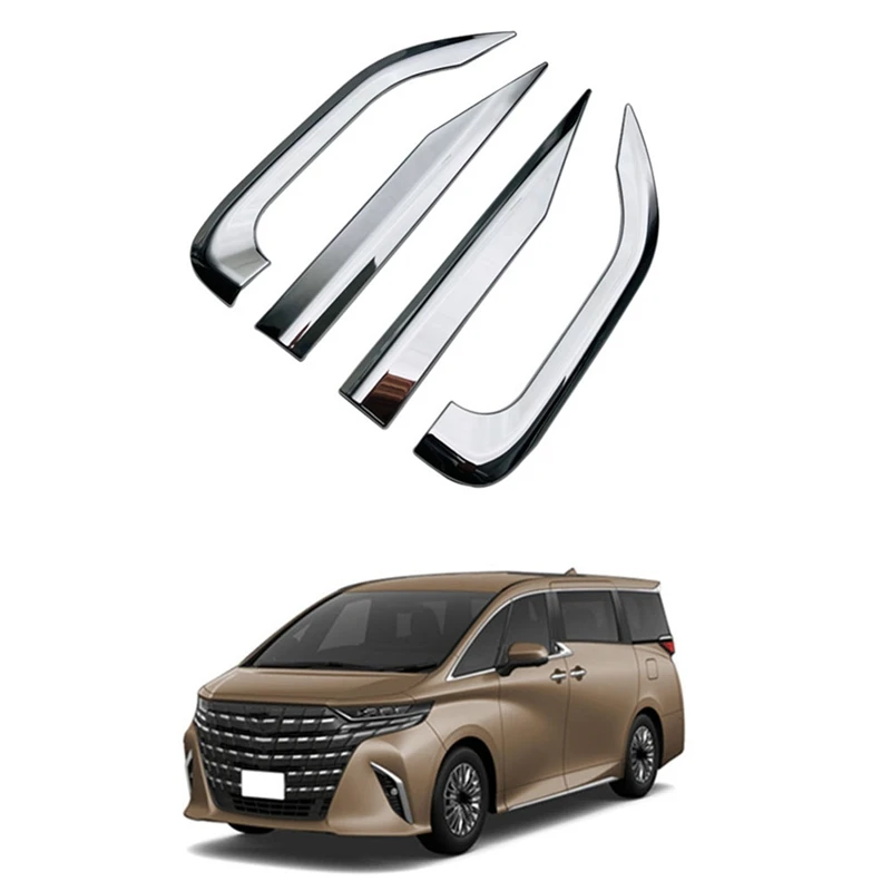 Side Reflector Rear Bumper Fog Lamp Chrome Trim Strip 117430928 ABS For Toyota Alphard Vellfire 40 Series 2023