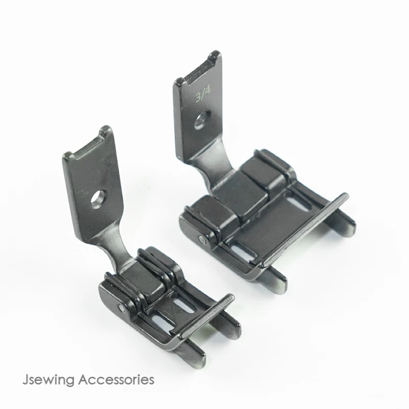 S570DG Double Edge Guide Presser Foot For JUKI 515 1162 Brother 842 845 Twin Needle Sewing Machine Parts Size 0.1cm 0.2cm