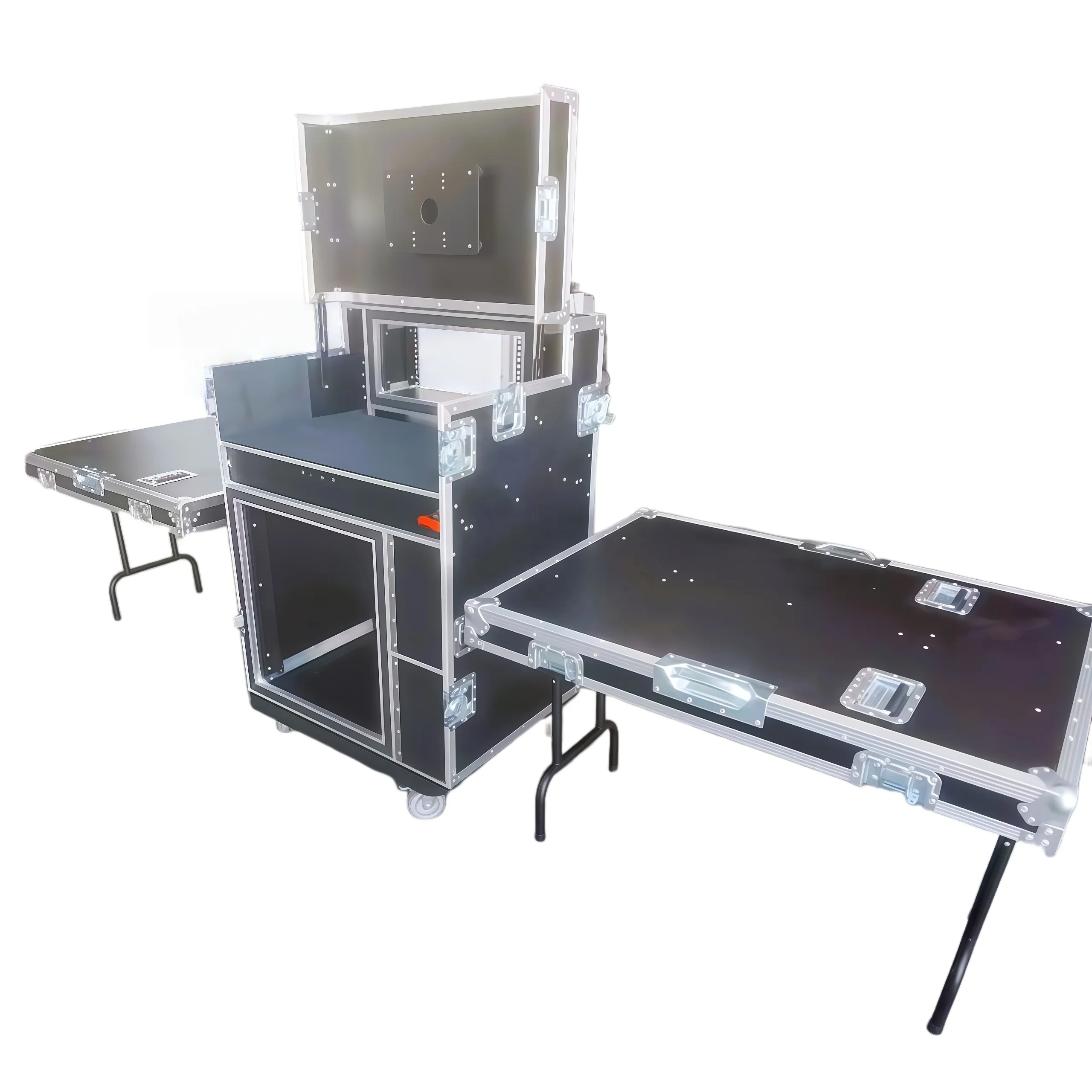 

Кейс для транспортировки и хранения оборудования для видеостудии на открытом воздухе, для цифровых рекордеров, с верхней частью 4U и нижней частью 12U