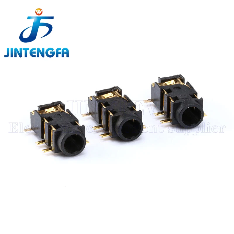 10PCS PJ-327A 3.5mm Headphone Jack Audio Female Socket 3+2 2+3 5Pin SMD SMT MP3/MP4 Player Accessories PJ327A PJ-327 0.5A DC 30V