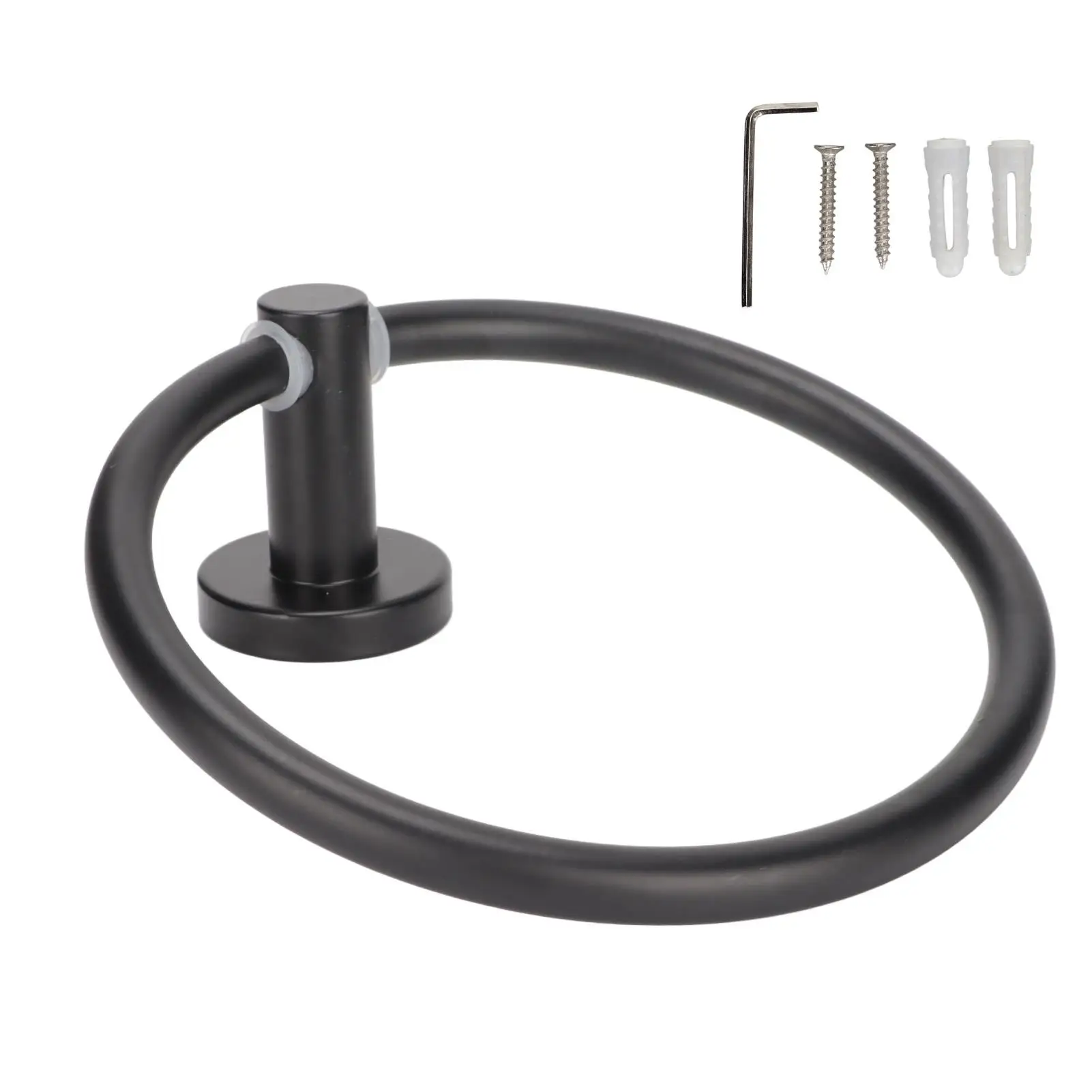 Round Aluminum Toalha Ring Holder, Banho Hardware para Varanda e Hotel Bar, Modern Space