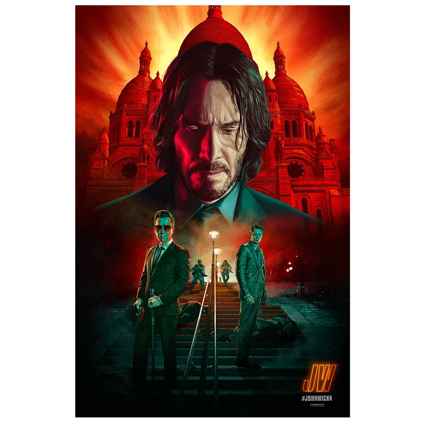 5D Diy Diamond Embroidery Painting Kits Picture Cross Stitch John Wick Chapter 4 Poster Aesthetics Handwork Home Decor WG3443