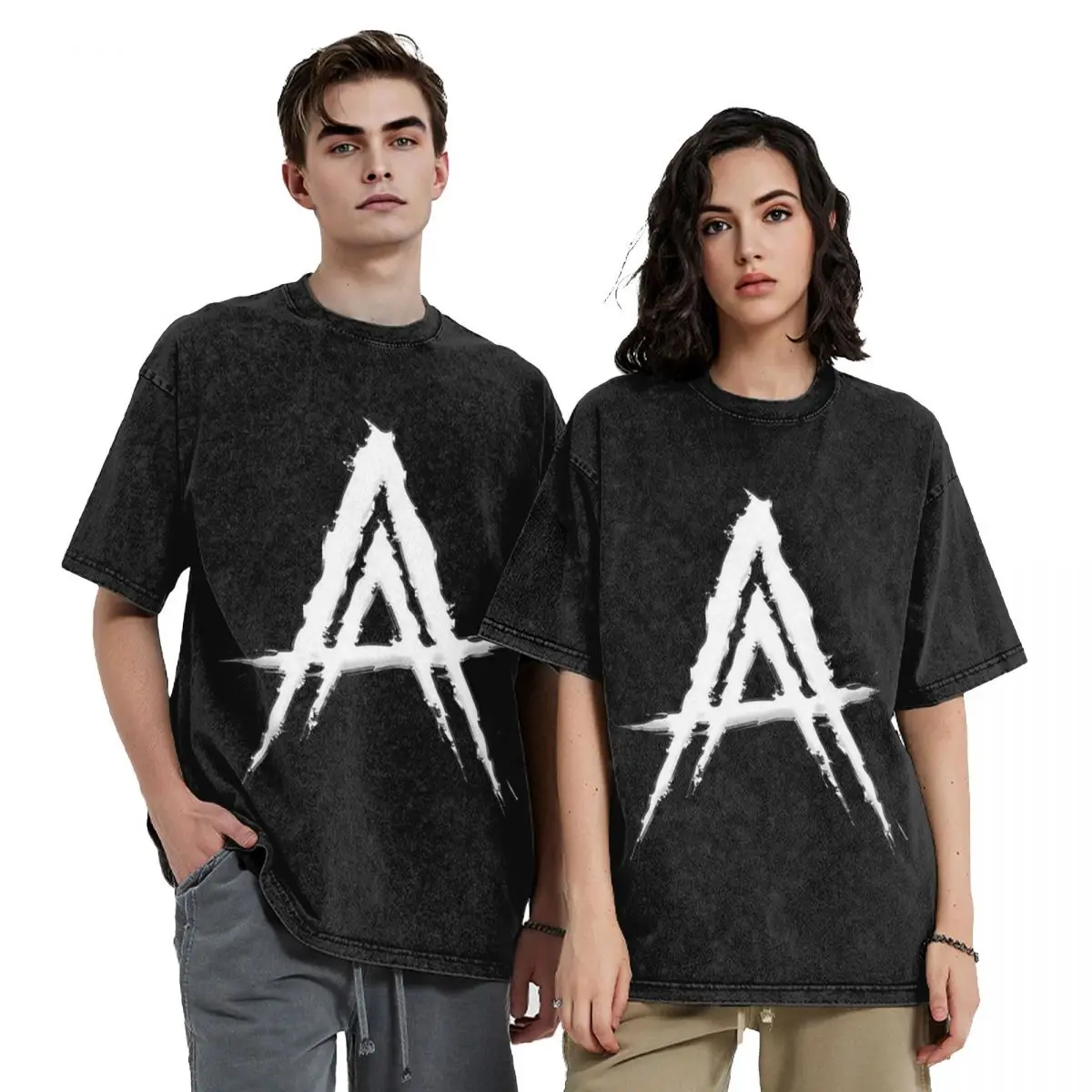 Anuel AA Washed T Shirts Vintage Short Sleeve Hip Hop T-Shirt Streetwear Tops Tees for Men Women