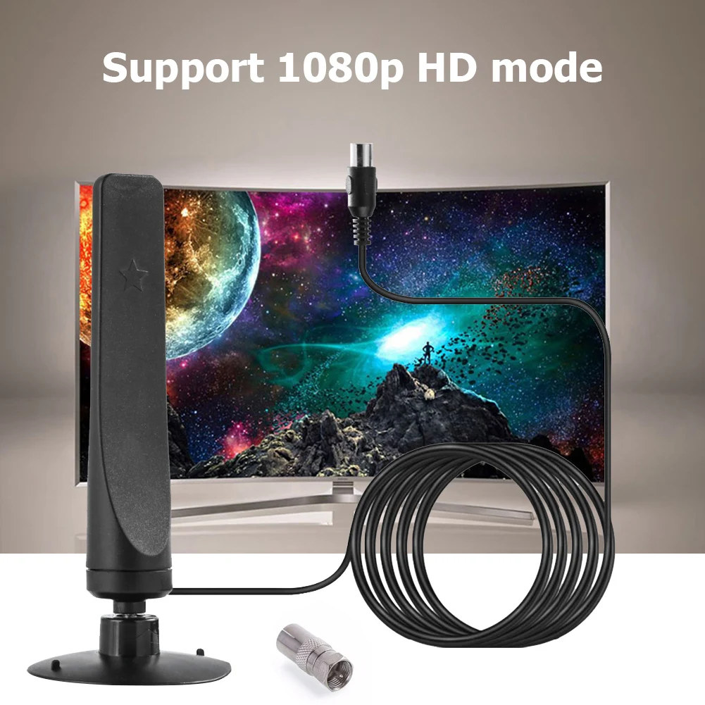 

50 Miles Digital HDTV Booster Indoor Aerial Indoor 12dBi 1080P TV Antenna HD Receiver HDTV Signal Receiver Amplifier