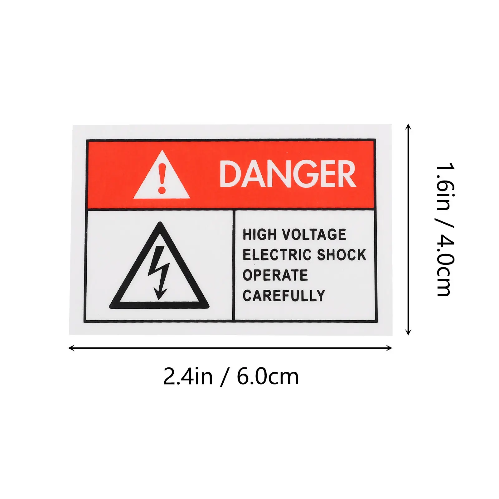 6Pcs Electric Shocks Label Sticker Strong Adhesion Warning Sign Decal for Equipment Warehouse Community Office School Safety