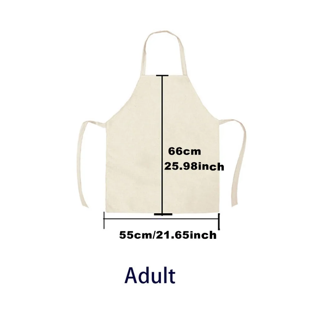 1 Pcs Cute Cat Pattern Kitchen Apron for Women Cotton Linen Bibs Household Cleaning Pinafore Home Cooking Aprons