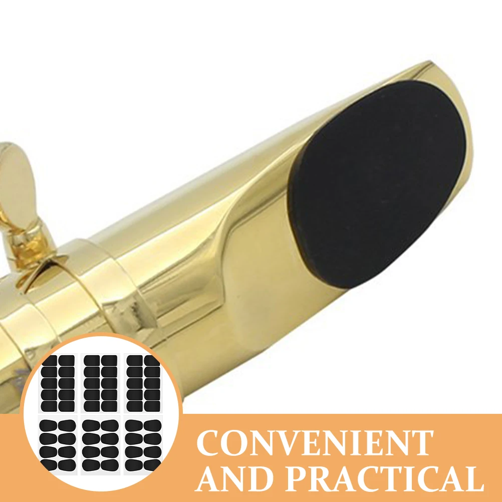 

6 Sheets Saxophone Tooth Pad Cushions Mouthpiece Pads Clarinet Thick and Environmentally Friendly Silicone